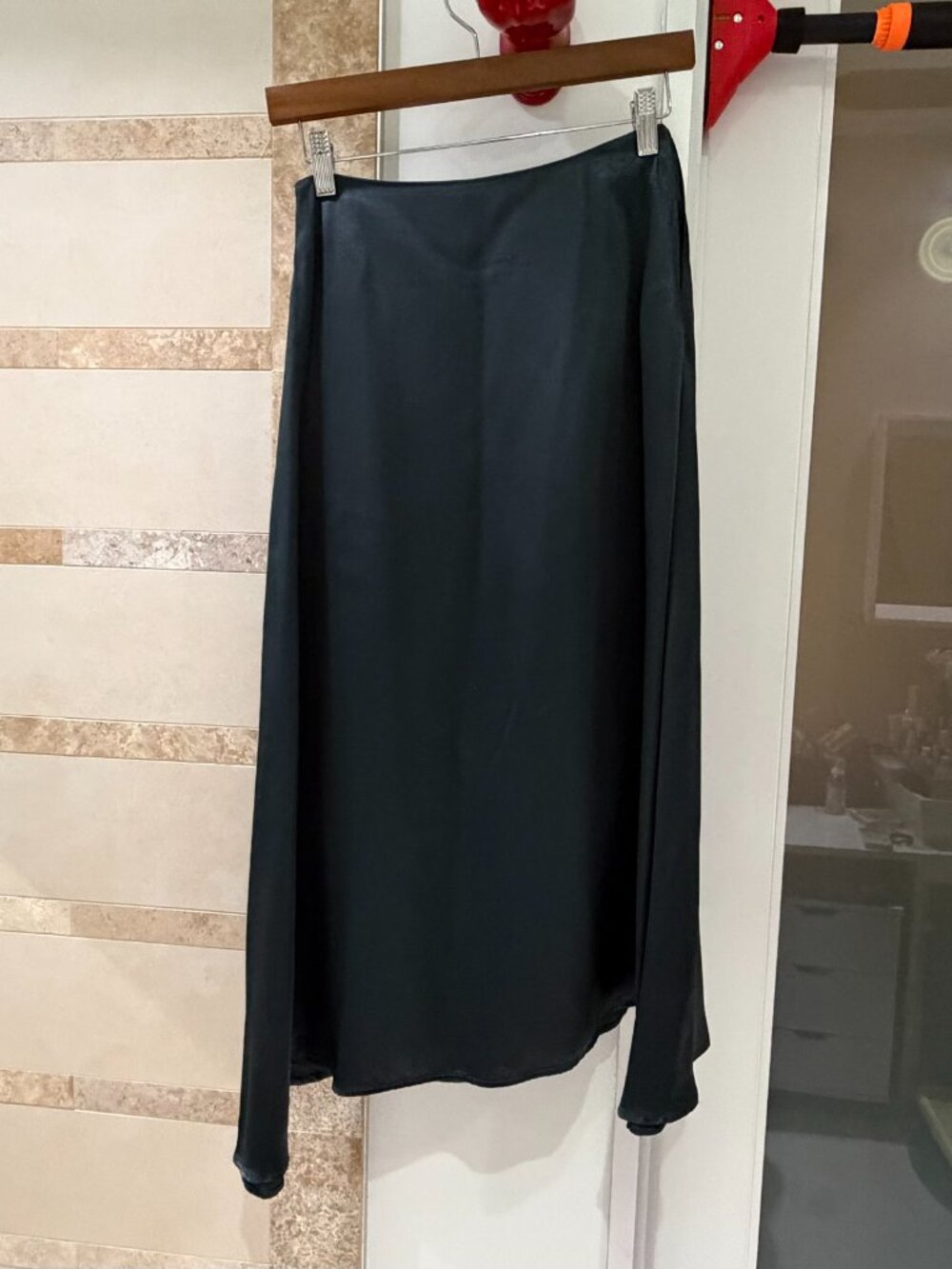 Navy Long Skirt - Size S